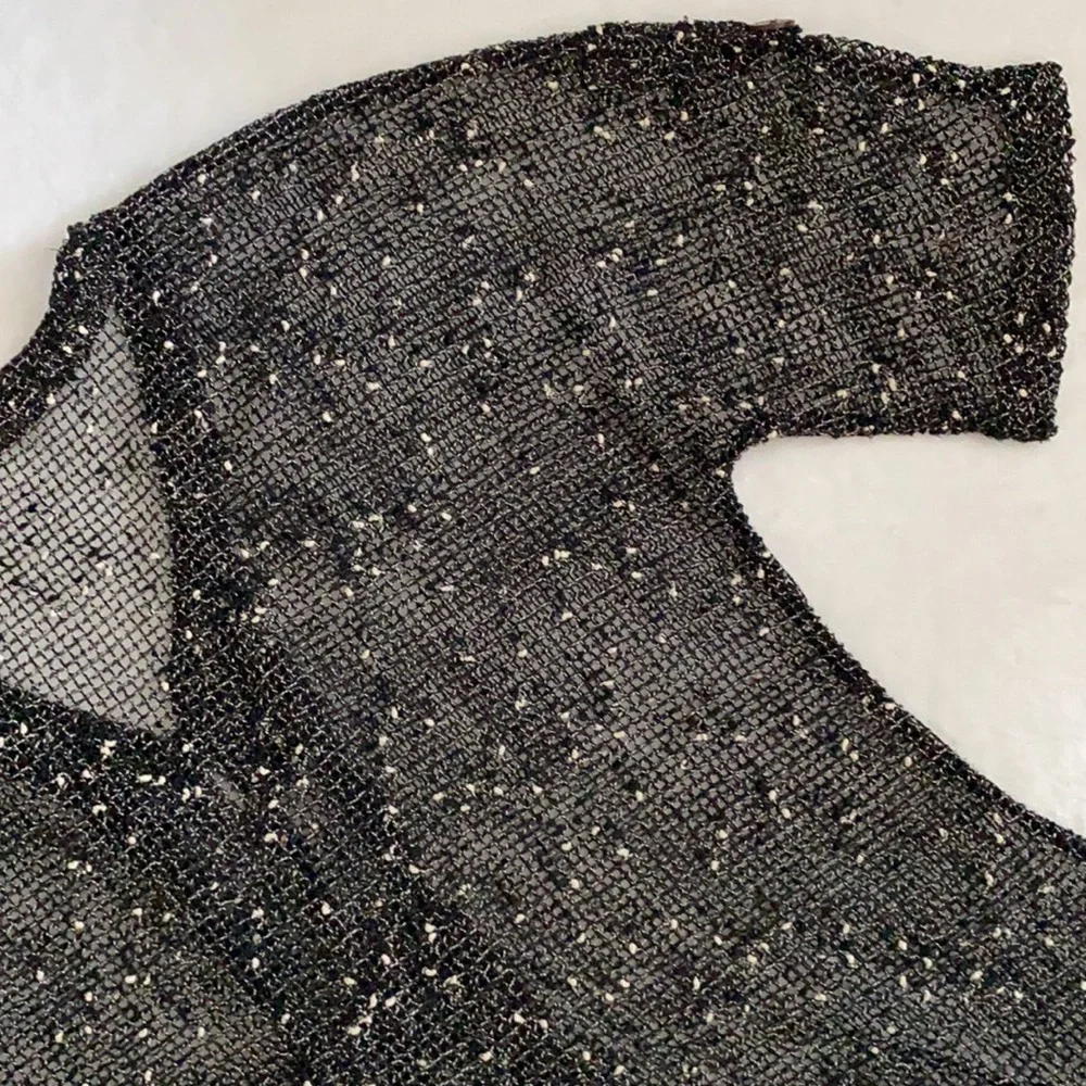 Lulu-B | Open Knit Boho Coastal Cardigan Coconut Husk Buttons 7258 Black (M) - Picture 13 of 16